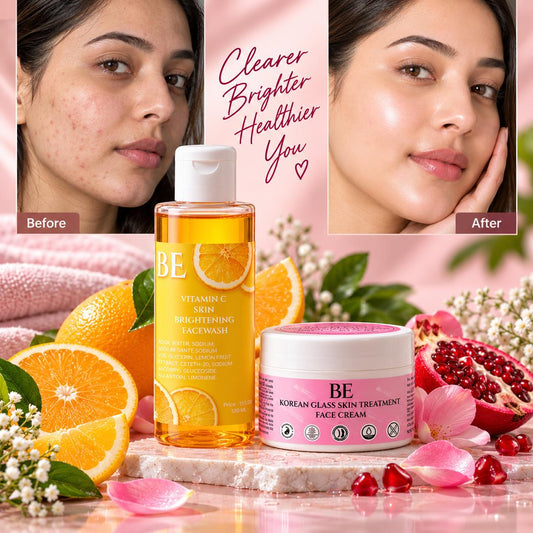 Korean Glass Night Cream & Vit C Facewash Kit
