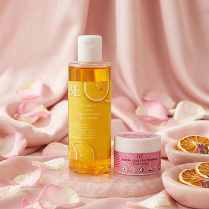 Korean Glass Night Cream & Vit C Facewash Kit