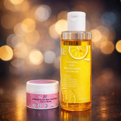 Korean Glass Night Cream & Vit C Facewash Kit