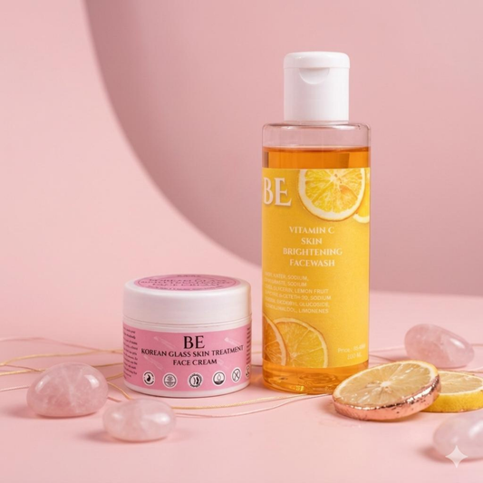 Korean Glass Night Cream & Vit C Facewash Combo