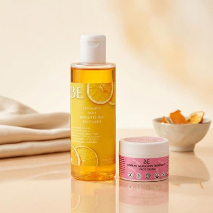 Korean Glass Night Cream & Vit C Facewash Kit