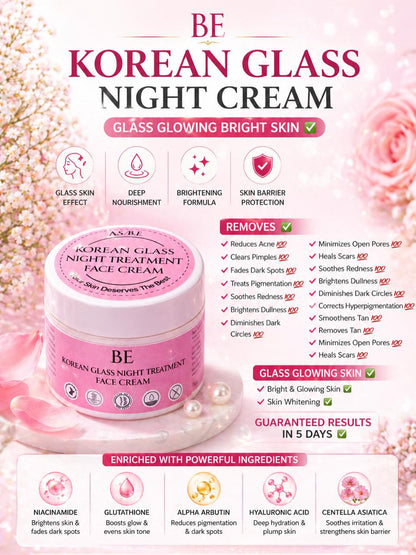 Korean Glass Night Cream BUY 2 Get 1 FREE (30 gm each)