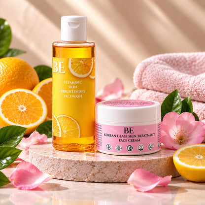 Korean Glass Night Cream & Vit C Facewash Kit