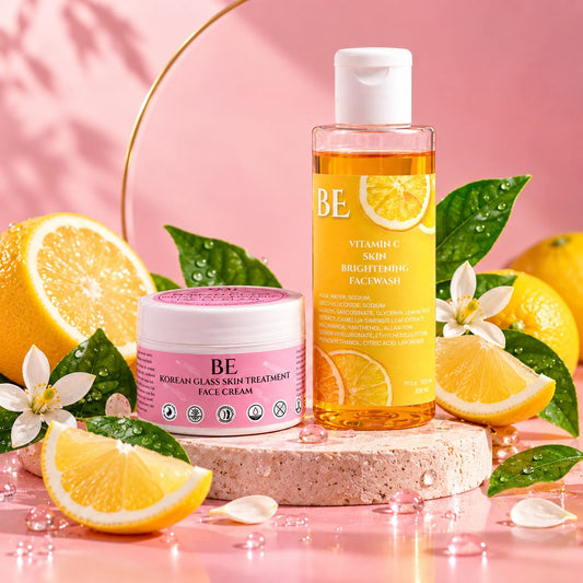Korean Glass Night Cream & Vit C Facewash Kit